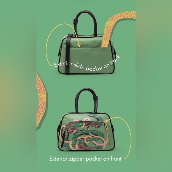 Min & Mon medium Marino crossbody bag snake and tiger print - Picture 7 of 9